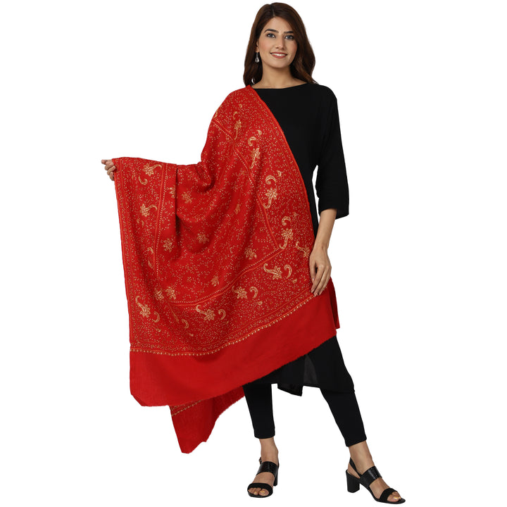 Women's Hand Embroidered Wool Shawl