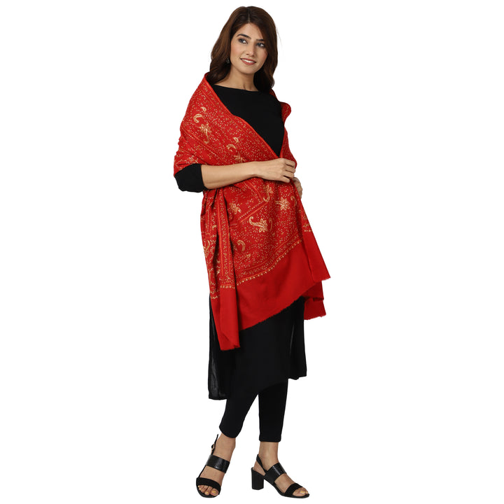 Women's Hand Embroidered Wool Shawl