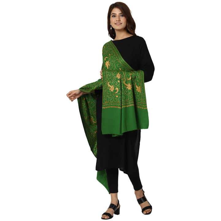 Women's Hand Embroidered Wool Shawl