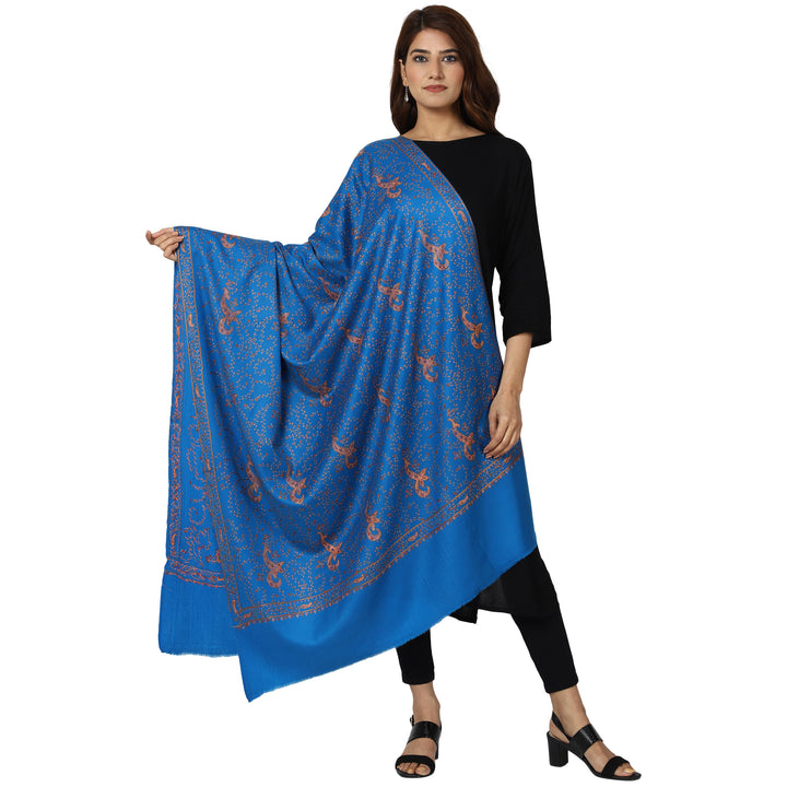 Women's Hand Embroidered Wool Shawl