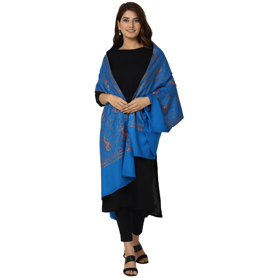 Women's Hand Embroidered Wool Shawl