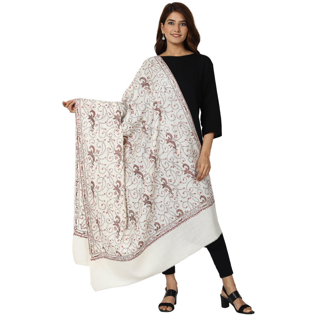 Women's Hand Embroidered Wool Shawl