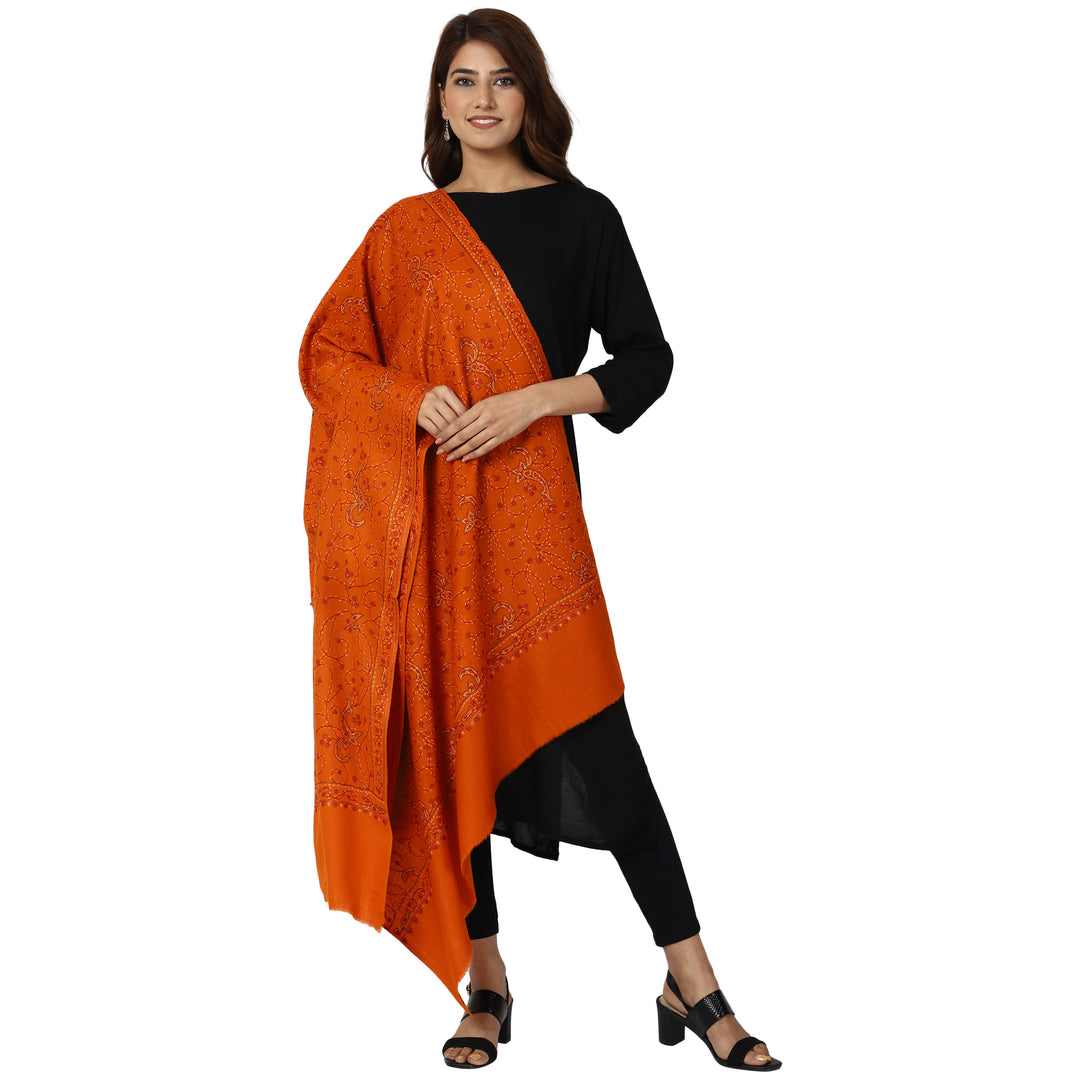 Women's Hand Embroidered Wool Shawl