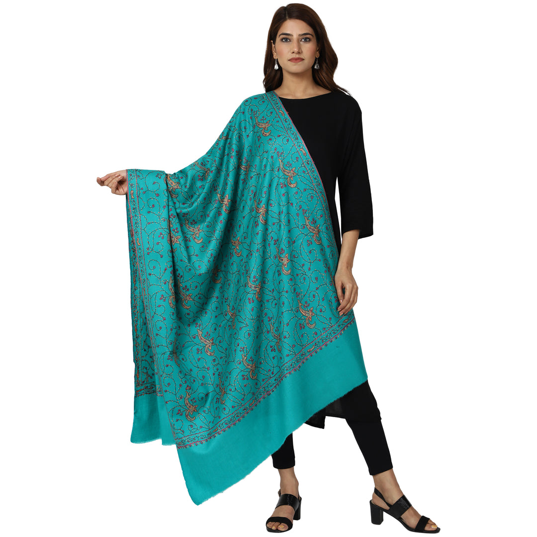 Women's Hand Embroidered Wool Shawl