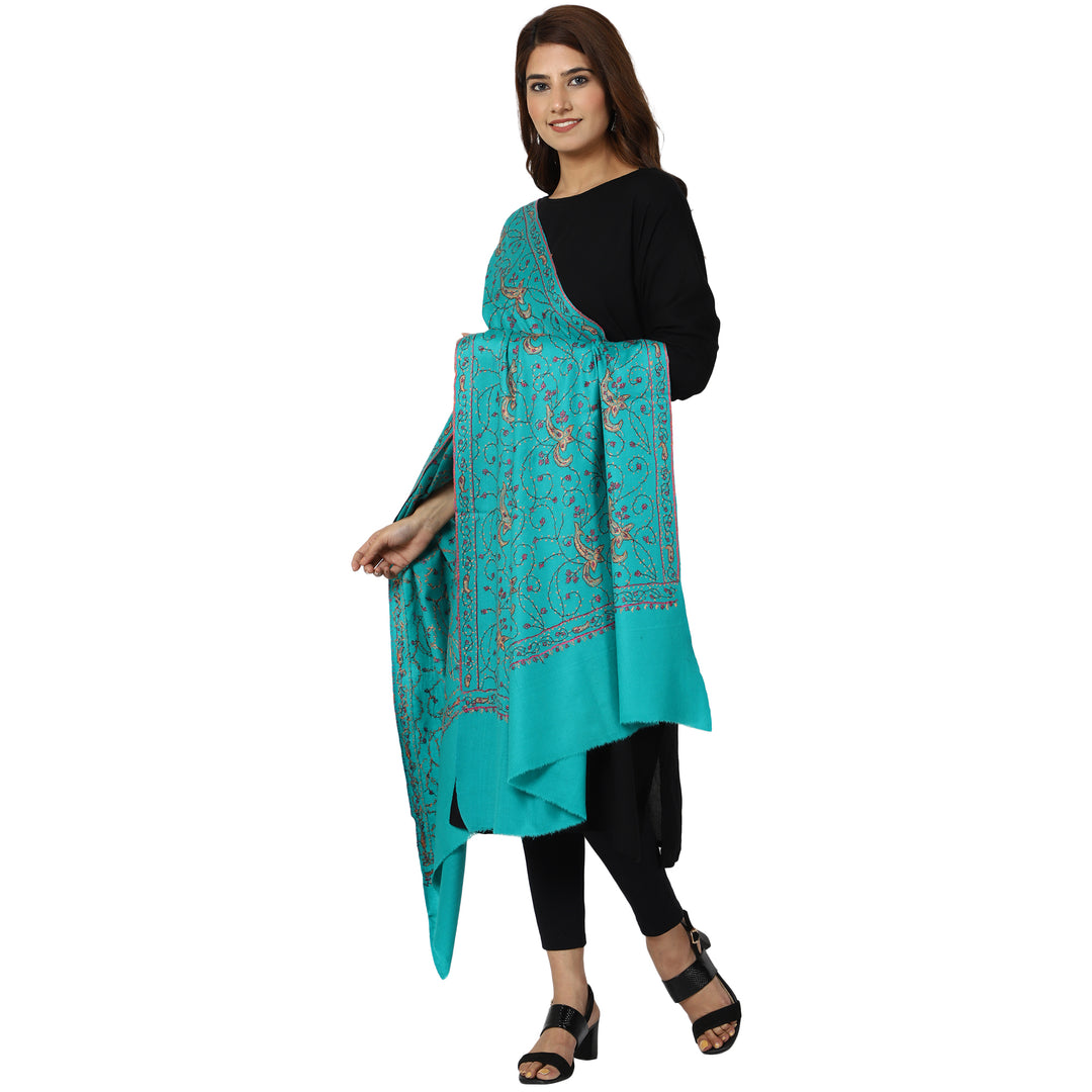 Women's Hand Embroidered Wool Shawl