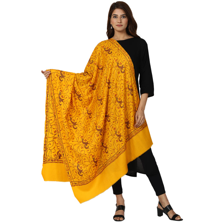 Women's Hand Embroidered Wool Shawl