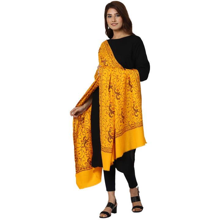 Women's Hand Embroidered Wool Shawl