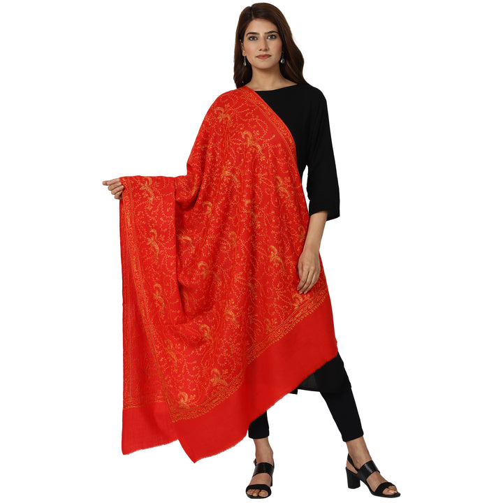 Women's Hand Embroidered Wool Shawl