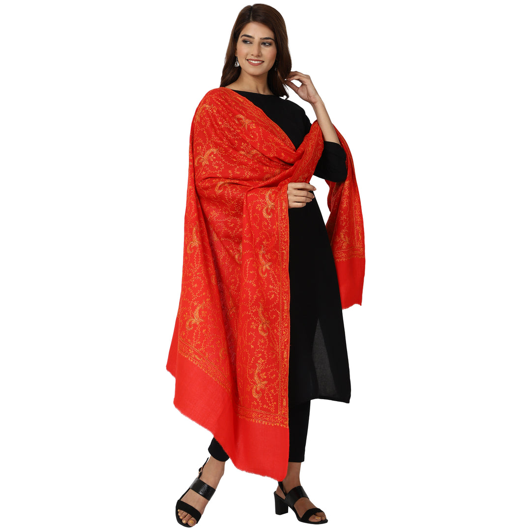 Women's Hand Embroidered Wool Shawl