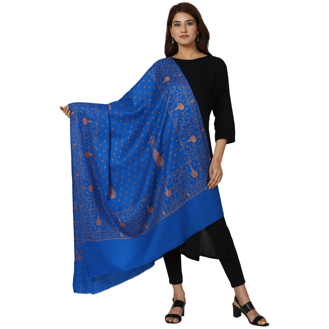 Women's Hand Embroidered Wool Shawl