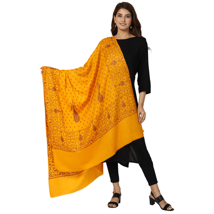 Women's Hand Embroidered Wool Shawl