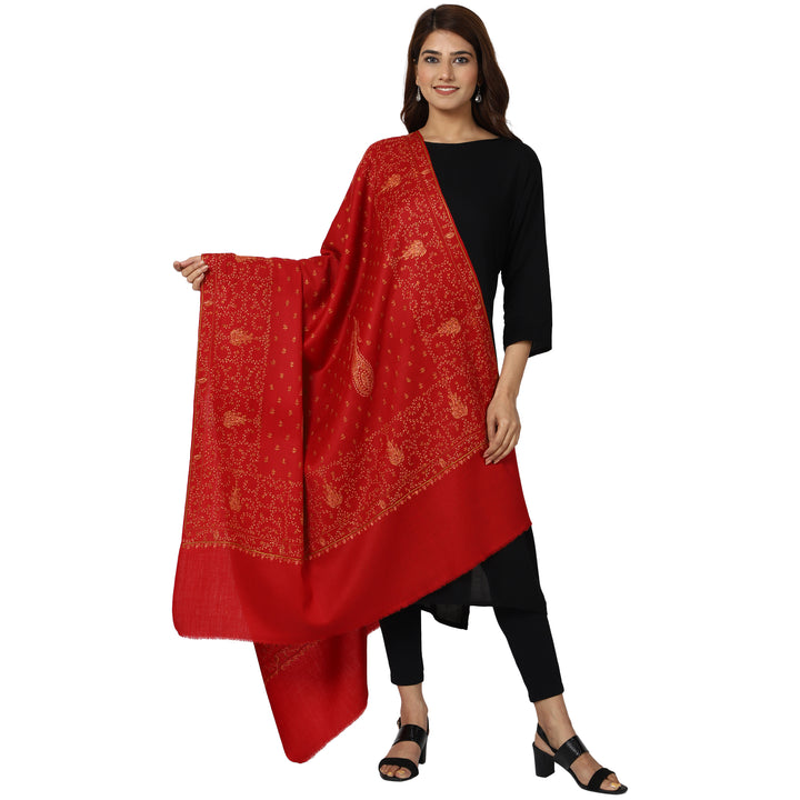 Women's Hand Embroidered Wool Shawl