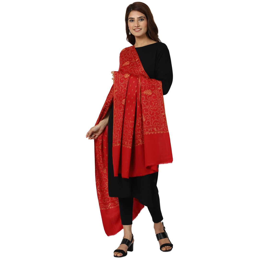 Women's Hand Embroidered Wool Shawl