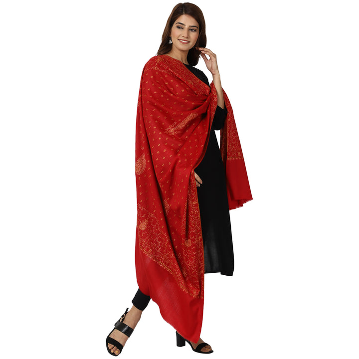 Women's Hand Embroidered Wool Shawl