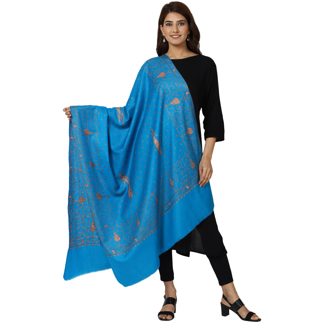 Women's Hand Embroidered Wool Shawl