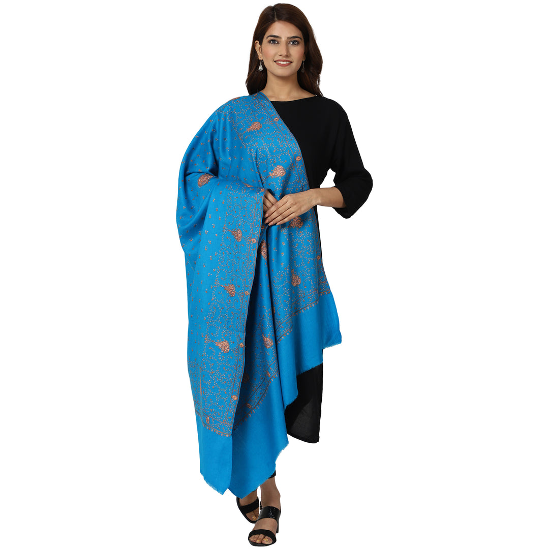 Women's Hand Embroidered Wool Shawl