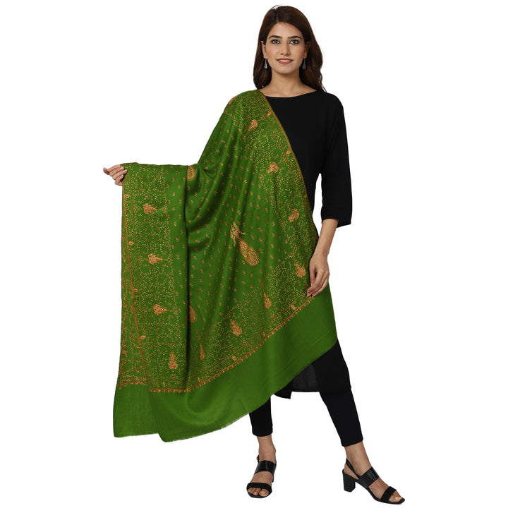 Women's Hand Embroidered Wool Shawl