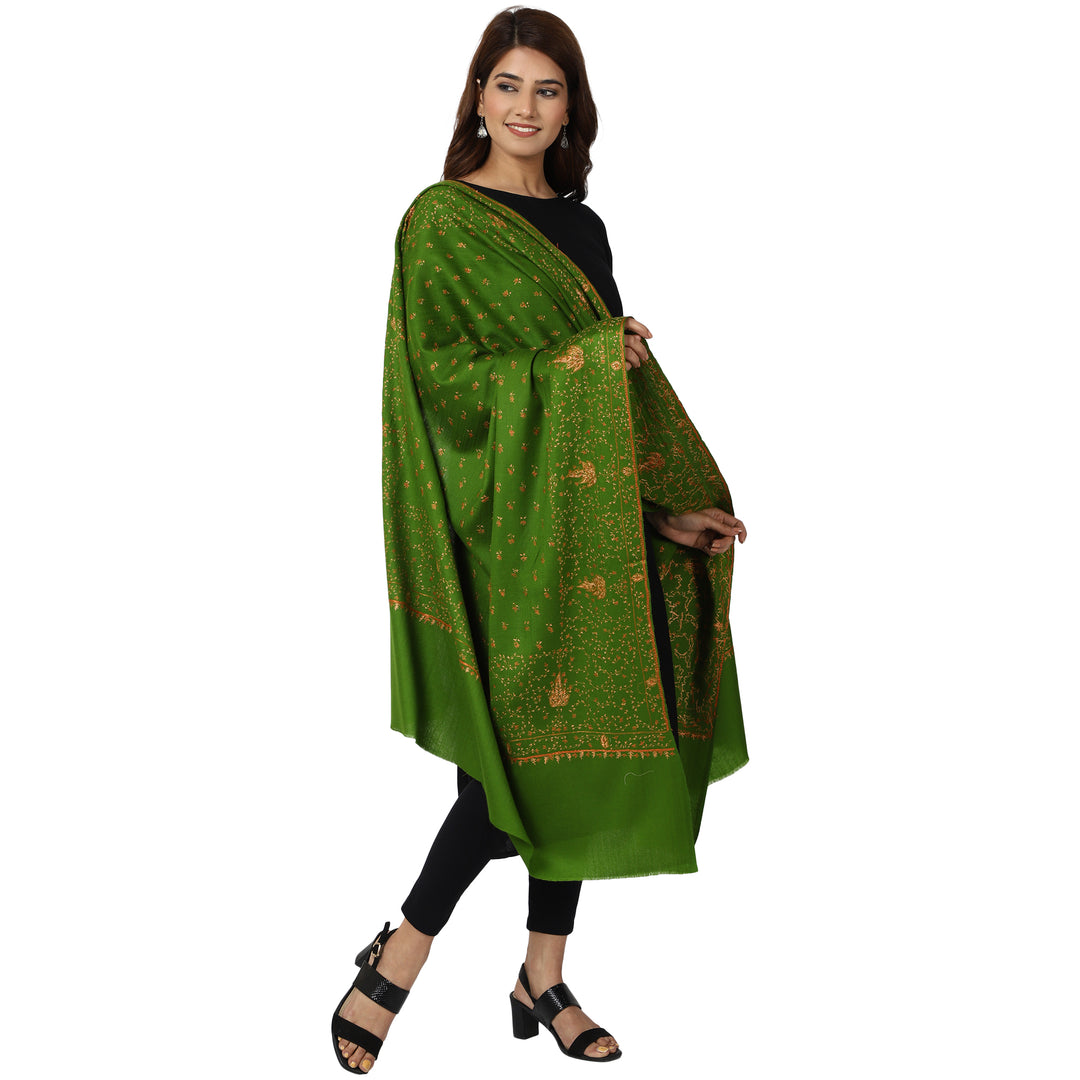 Women's Hand Embroidered Wool Shawl