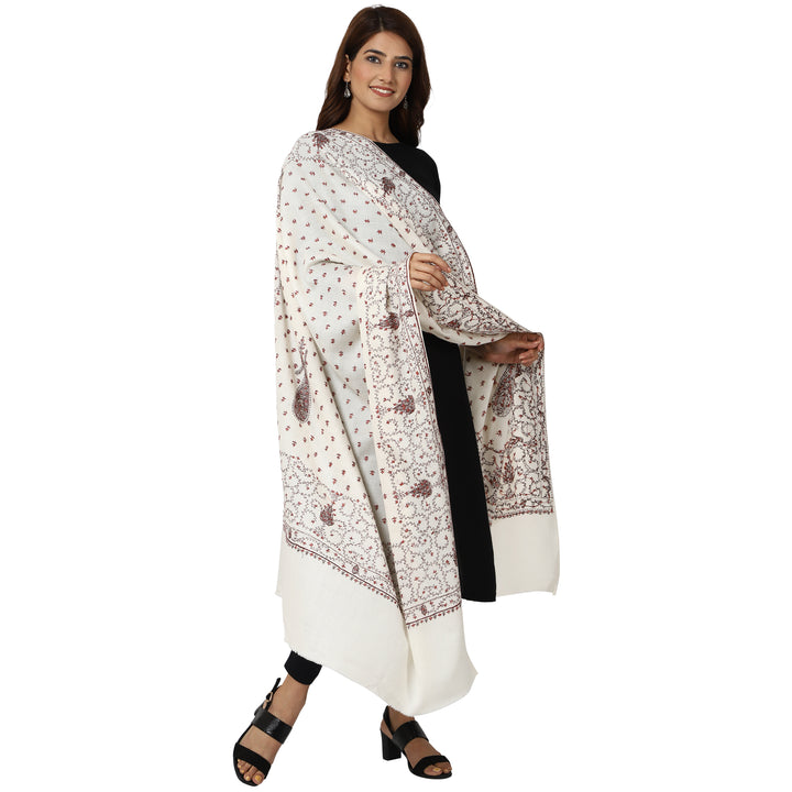 Women's Hand Embroidered Wool Shawl