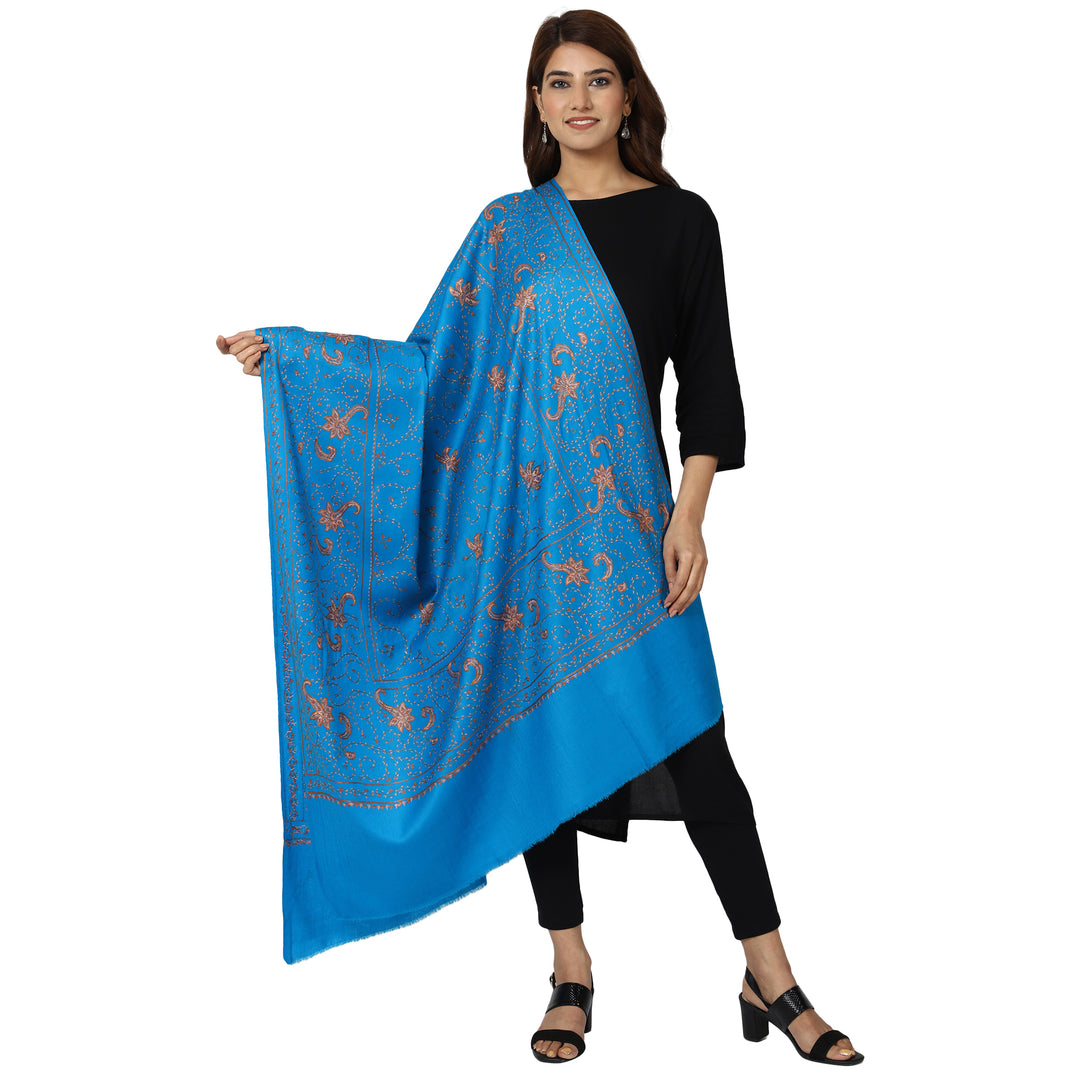 Women's Hand Embroidered Wool Shawl