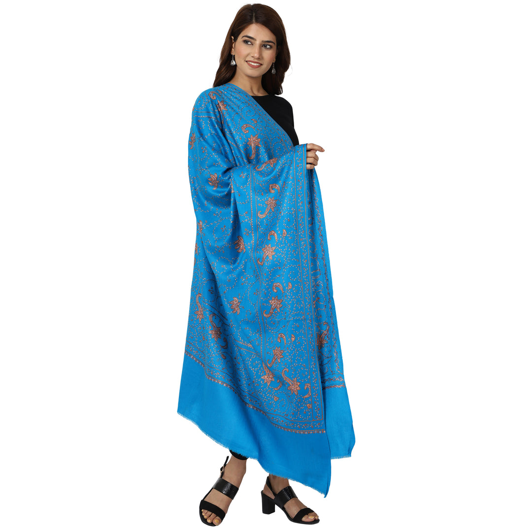 Women's Hand Embroidered Wool Shawl