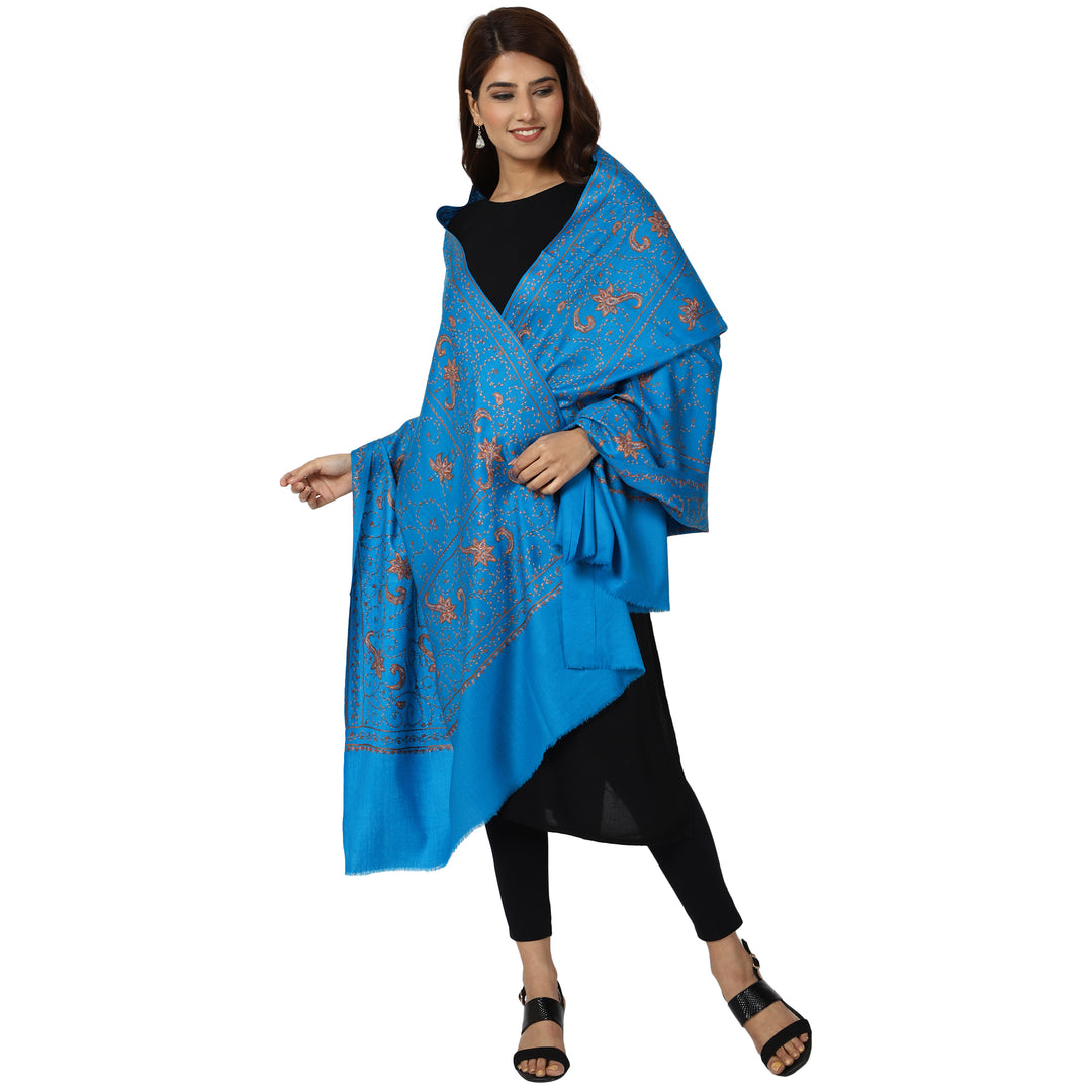 Women's Hand Embroidered Wool Shawl