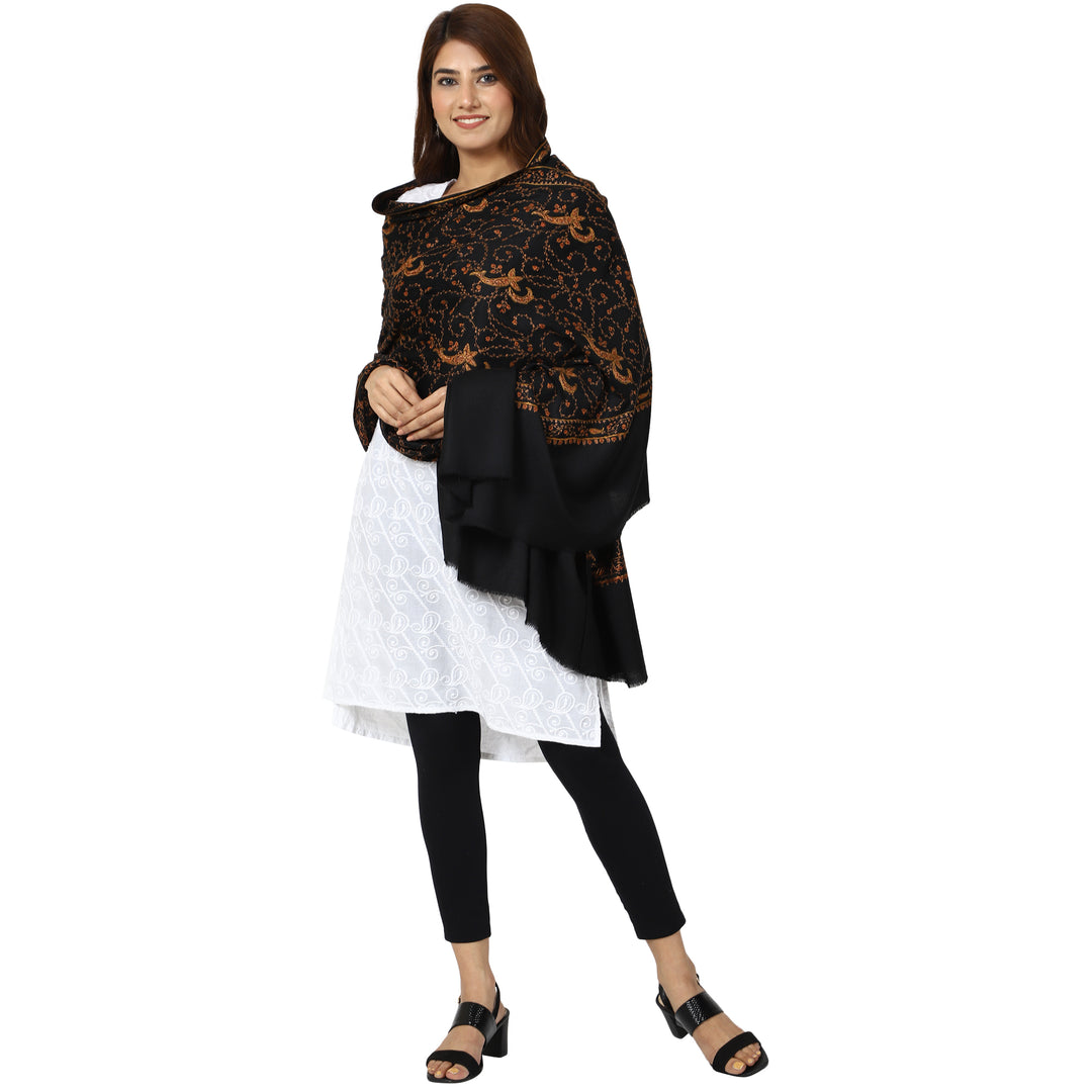 Women's Hand Embroidered Wool Shawl