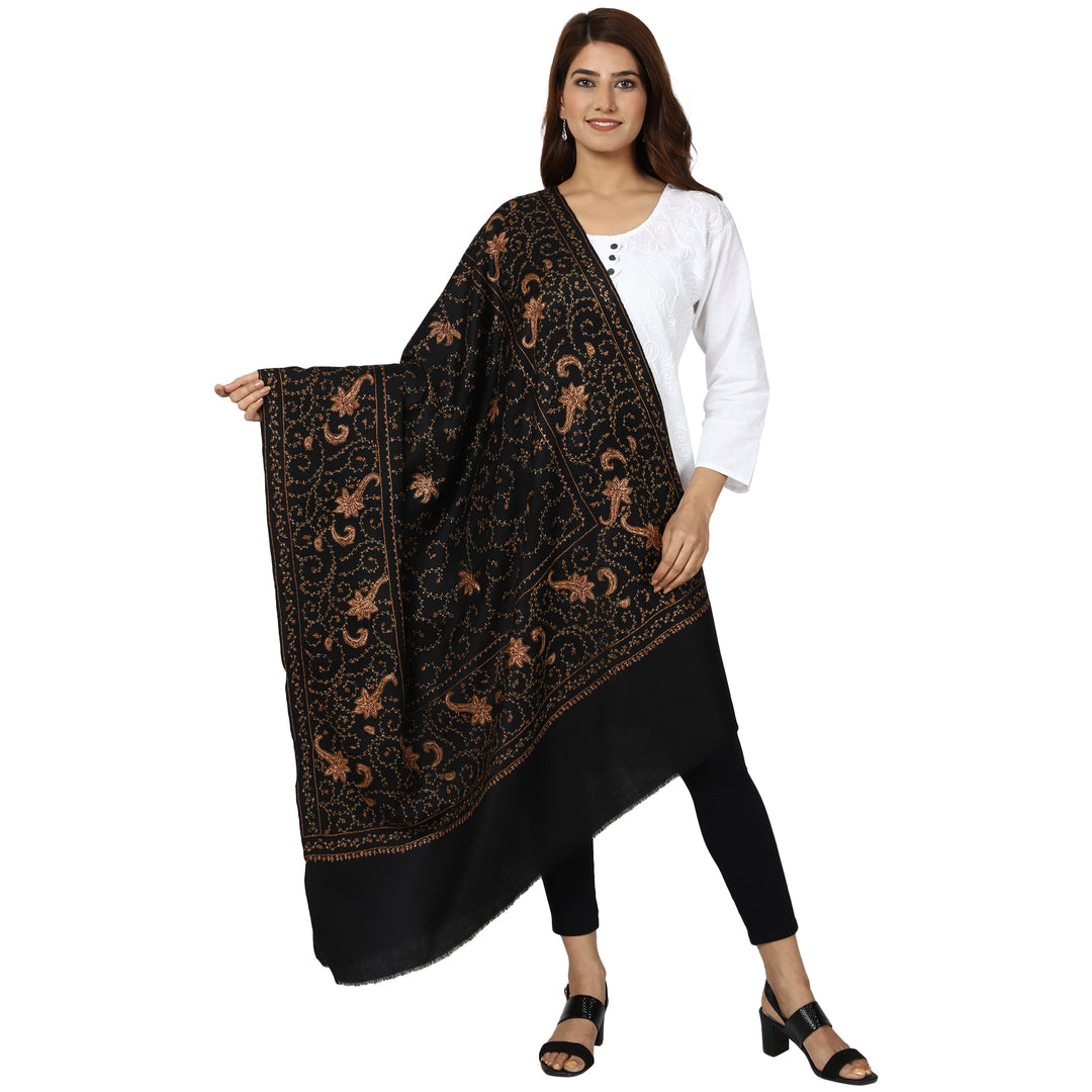 Women's Hand Embroidered Wool Shawl