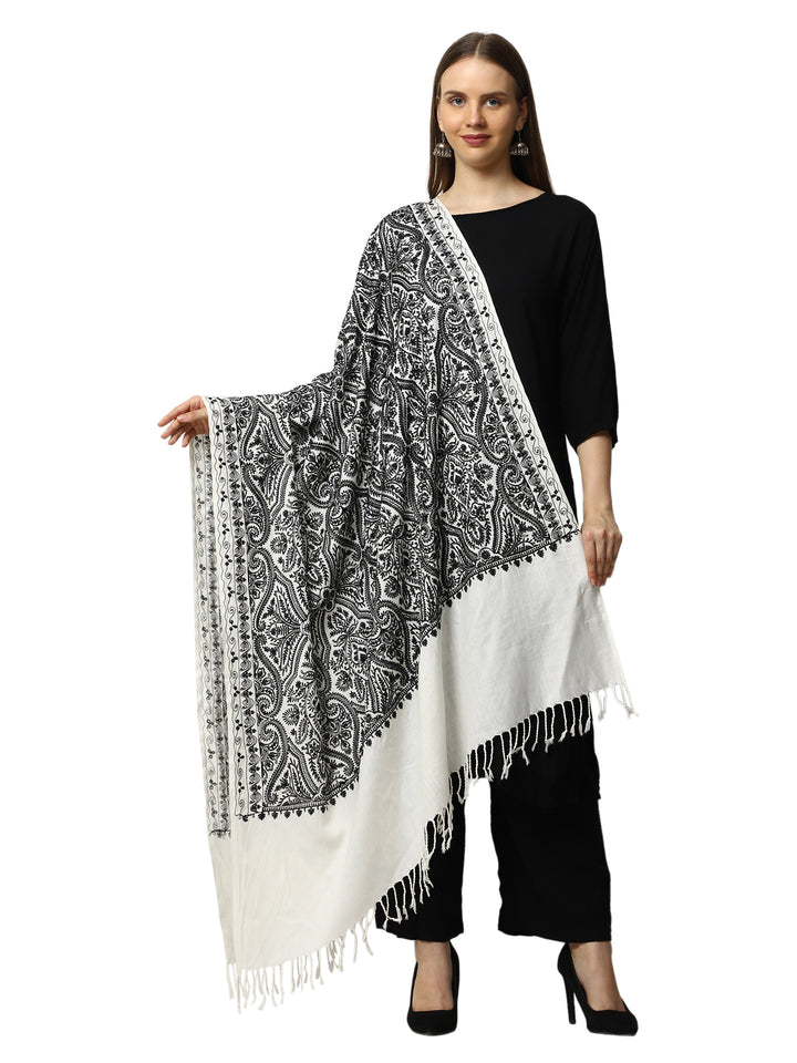 Women's Aari Embroidered Wool Shawl
