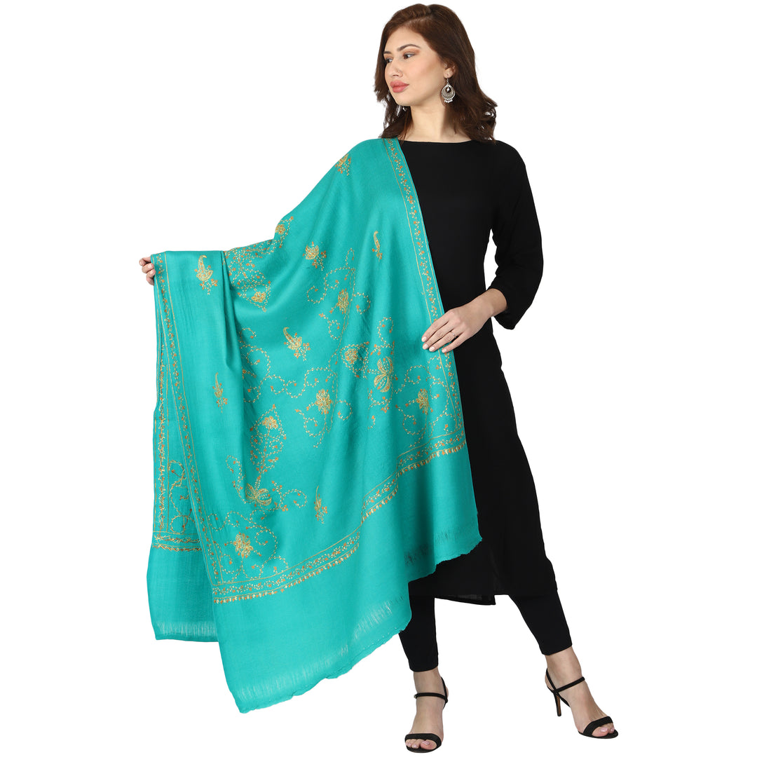 Women's Hand Embroidered Wool Shawl