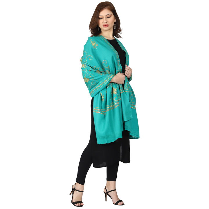 Women's Hand Embroidered Wool Shawl