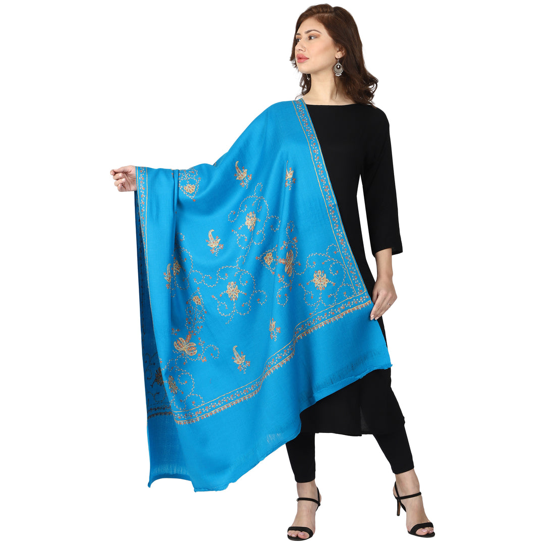 Women's Hand Embroidered Wool Shawl