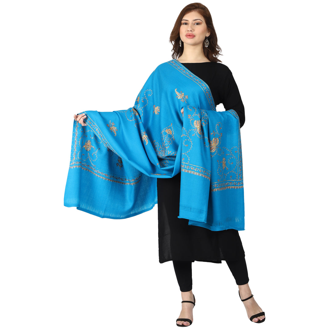 Women's Hand Embroidered Wool Shawl