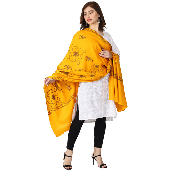 Women's Hand Embroidered Wool Shawl