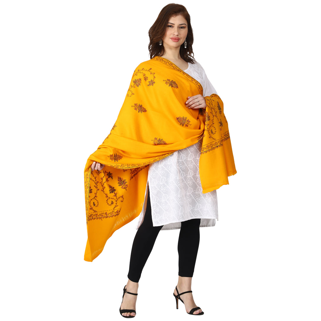 Women's Hand Embroidered Wool Shawl