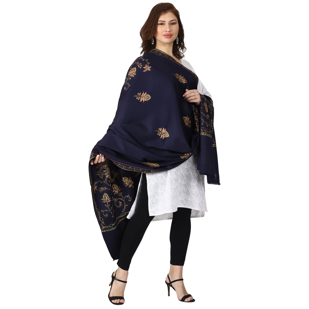 Women's Hand Embroidered Wool Shawl