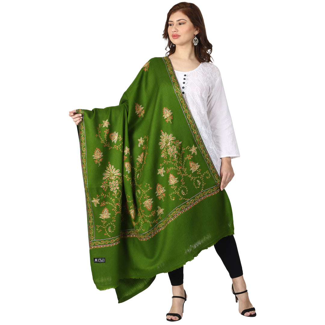 Women's Hand Embroidered Wool Shawl