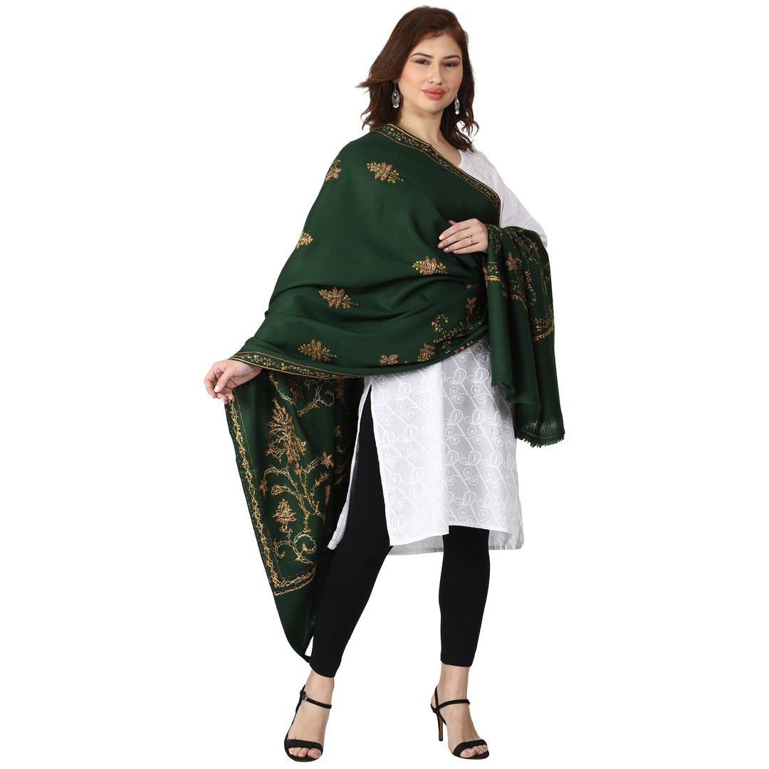 Women's Hand Embroidered Wool Shawl