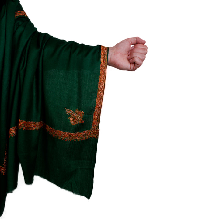 Men's Hand Embroidered Pure Wool Shawl