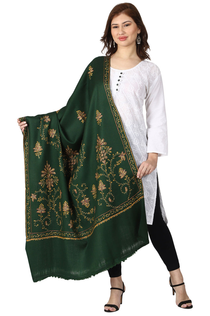 Women's Hand Embroidered Wool Shawl