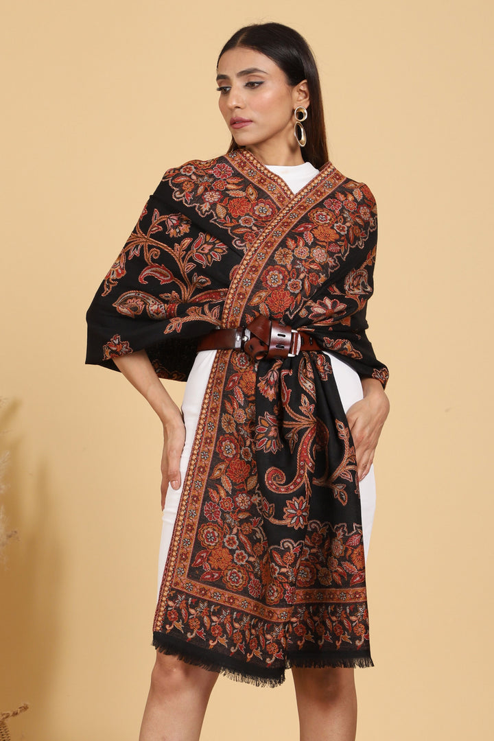 Women's Jamawar Wool Shawl