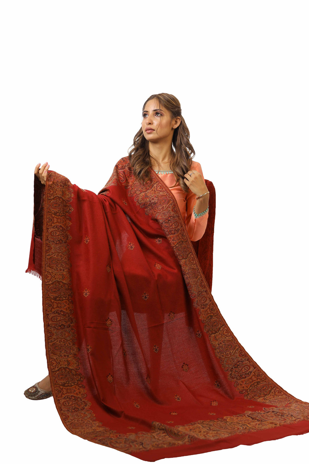 Women's Jamawar Wool Shawl