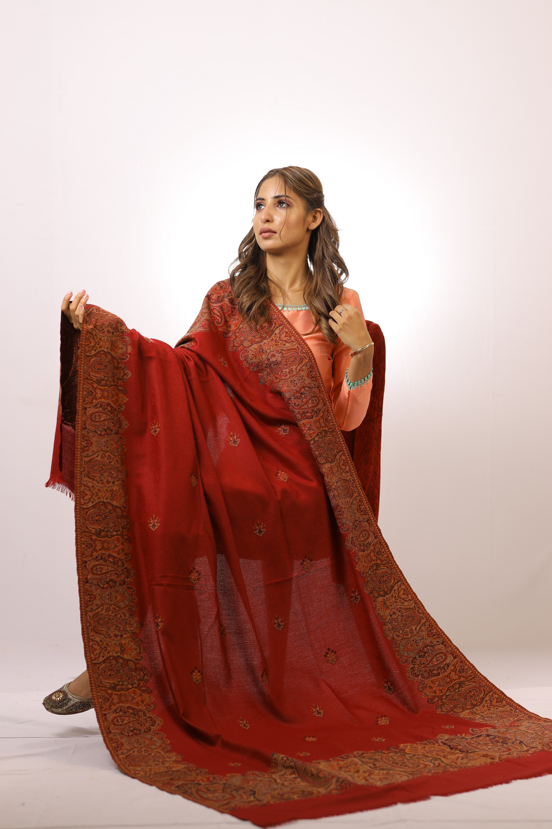 Women's Jamawar Wool Shawl