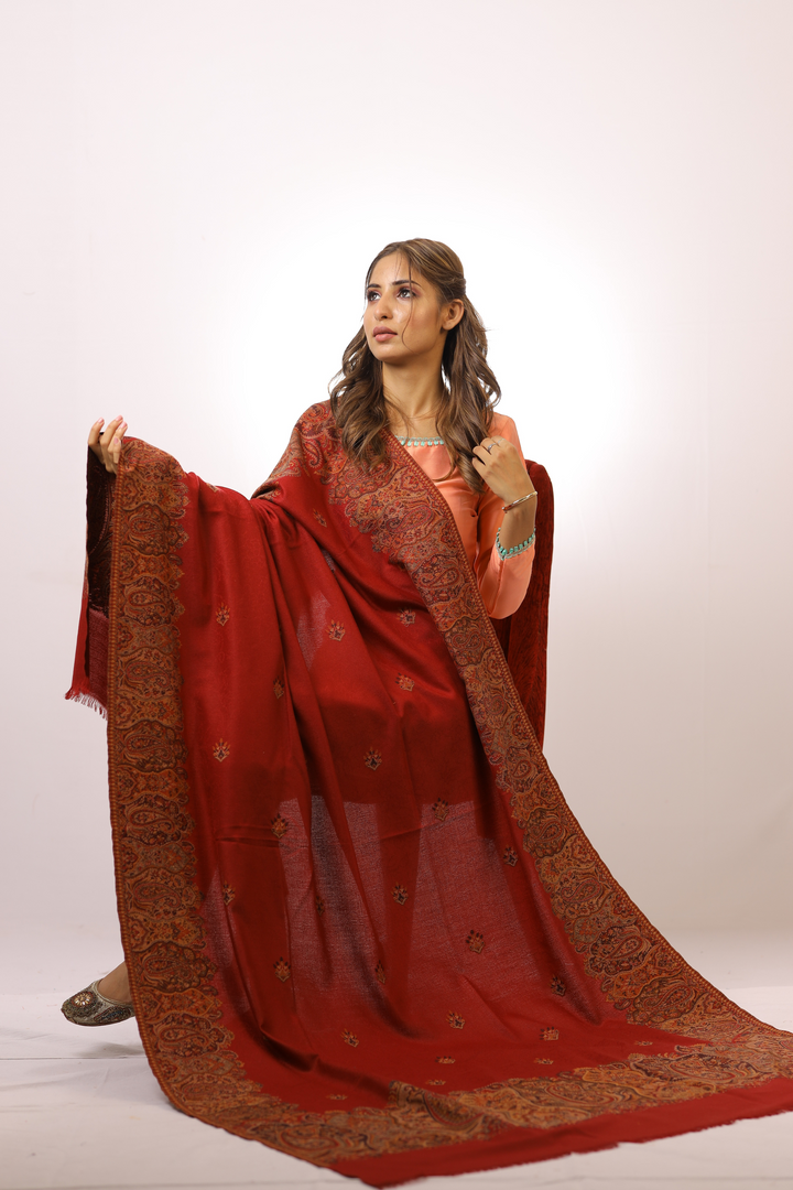 Women's Jamawar Wool Shawl