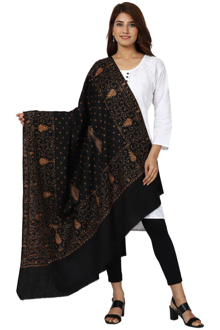 Women's Hand Embroidered Wool Shawl