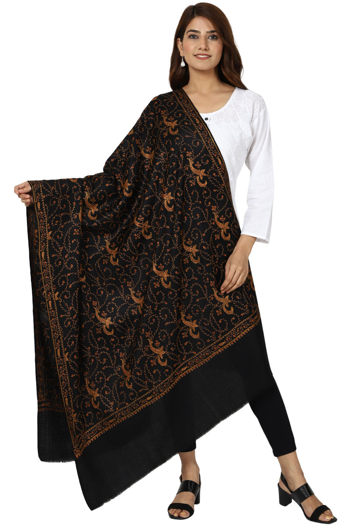 Women's Hand Embroidered Wool Shawl