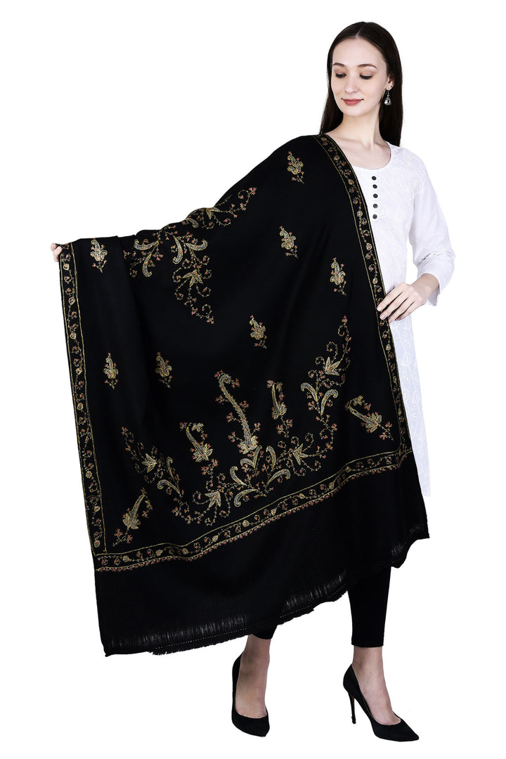 Women's Hand Embroidered Wool Shawl