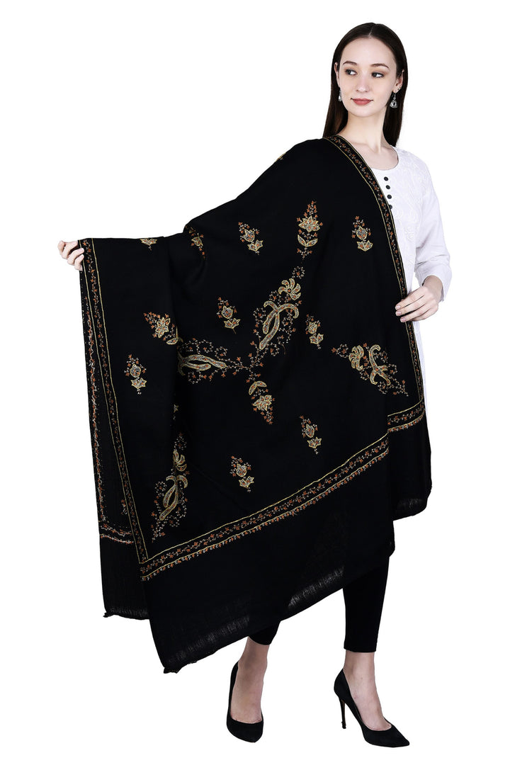 Women's Hand Embroidered Wool Shawl