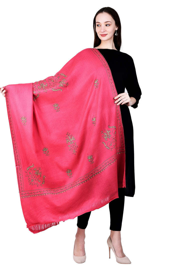 Women's Hand Embroidered Wool Shawl