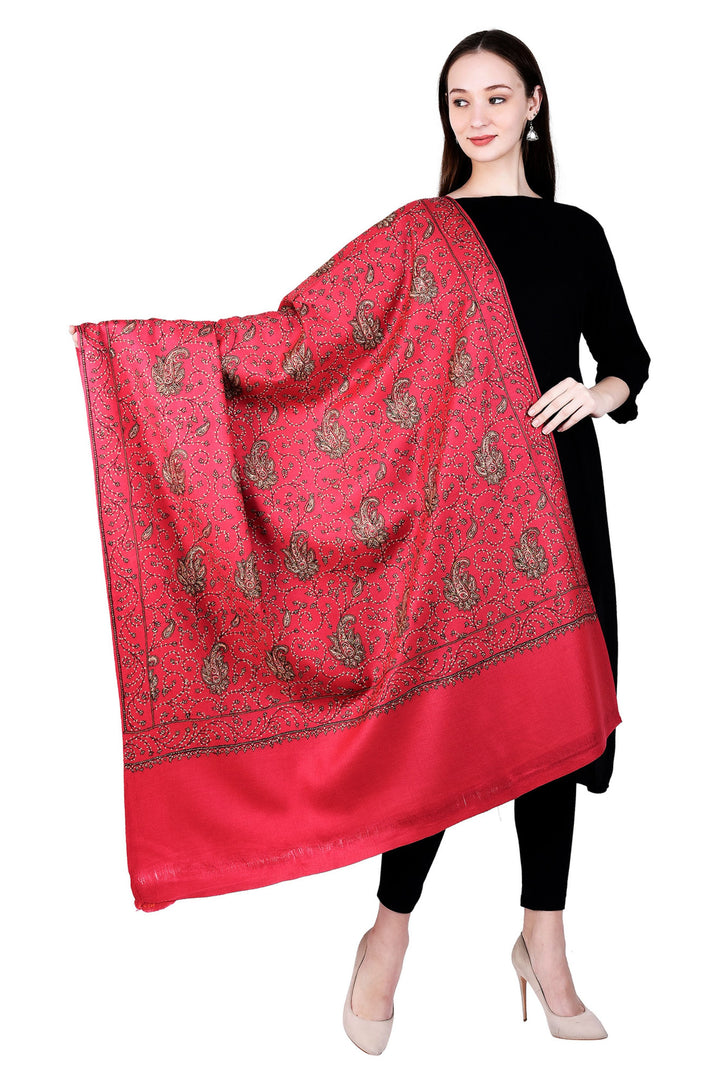 Women's Hand Embroidered Wool Shawl